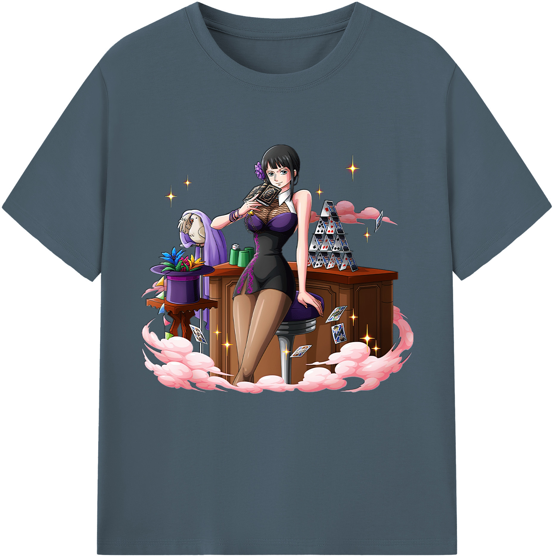 ワンピース ニコ・ロビン ONE PIECE Nico Robin 綿100％半袖Tシャツ（フロントプリント）